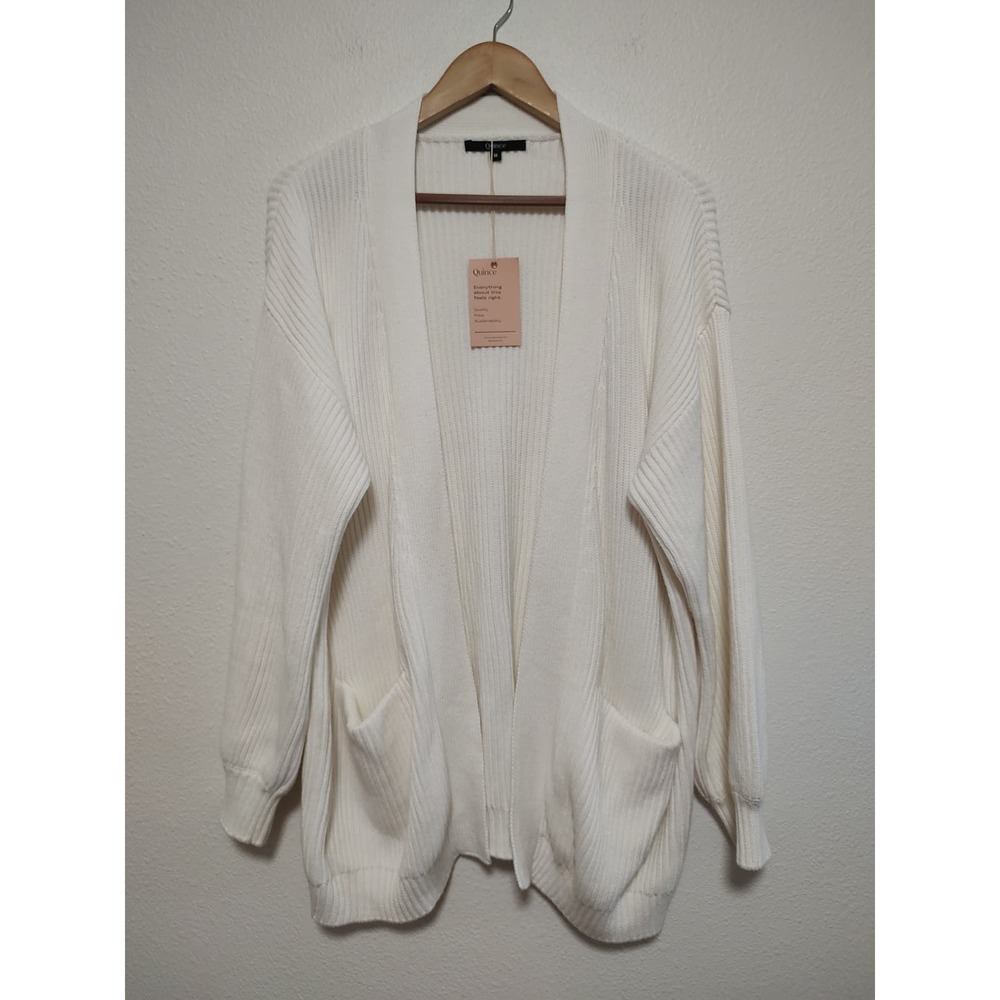 Quince White Women's Cardigan Sweater
